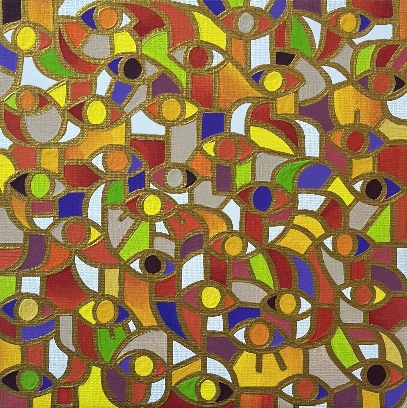 본문 이미지 - 이내, 시선-온기 가득한, 24.2 x 24.2cm, Acrylic on canvas, 2024 &#40;갤러리나우 제공&#41;