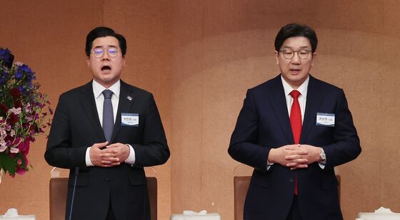찬양하는 권성동·박찬대 원내대표