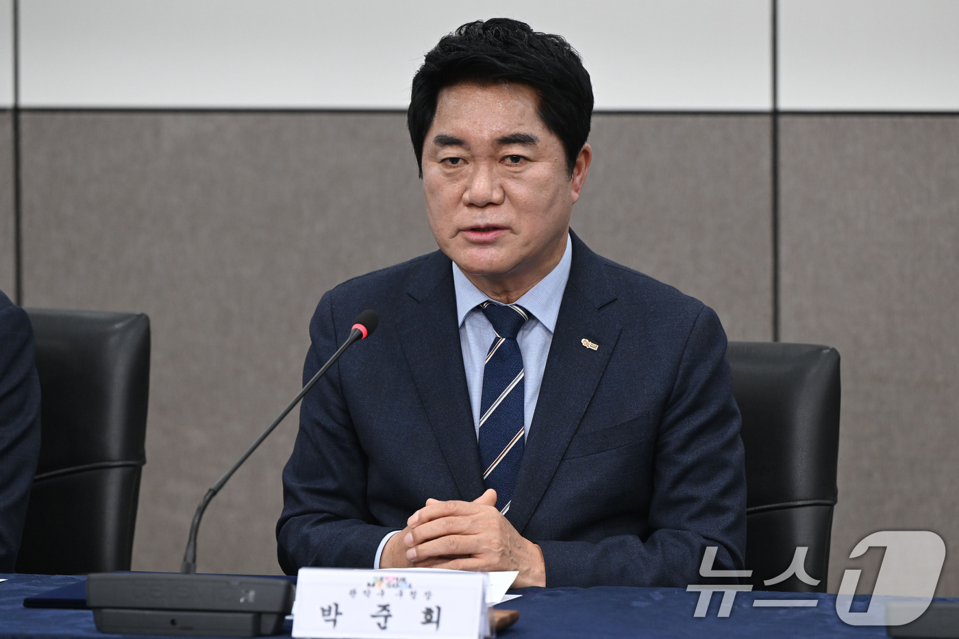 (서울=뉴스1) 이동해 기자 = 박준희 관악구청장이 18일 오전 서울 중구 서울시청에서 열린 '서울배달+땡겨요 활성화를 위한 상생협약식'에서 발언하고 있다. (공동취재) 2025. …