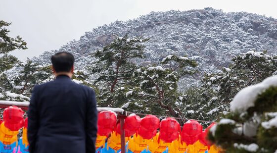 눈 덮인 북한산