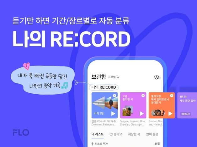 "지난달 자주 들은 '최애곡' 뭐더라"…플로, '나의 RE;CORD' 공개