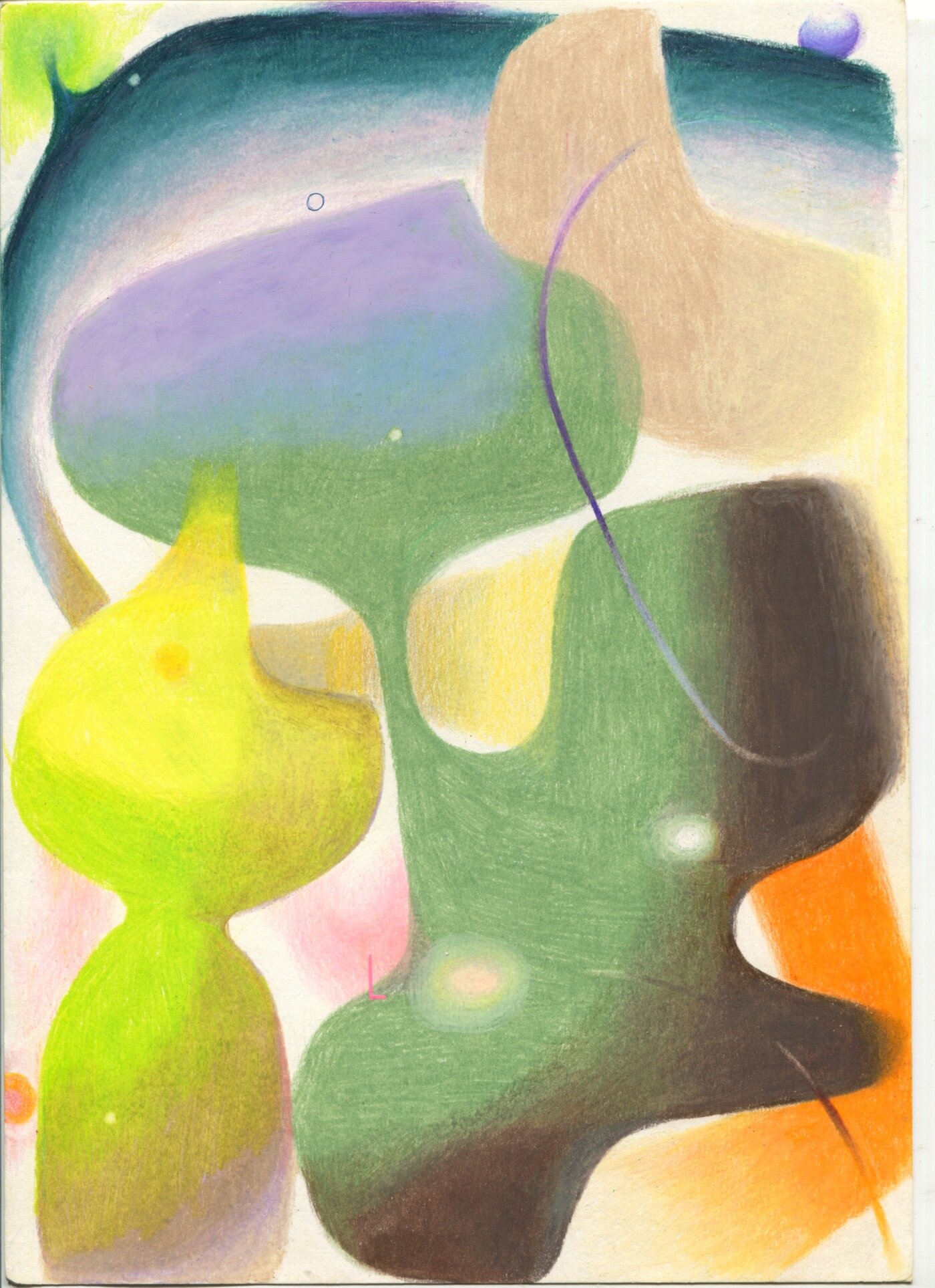 본문 이미지 - 성낙희, Portamento 37 2025 color pencil, oil pastel, pen on paper 29.7X21cm &#40;눈 컨템포러리 제공&#41;