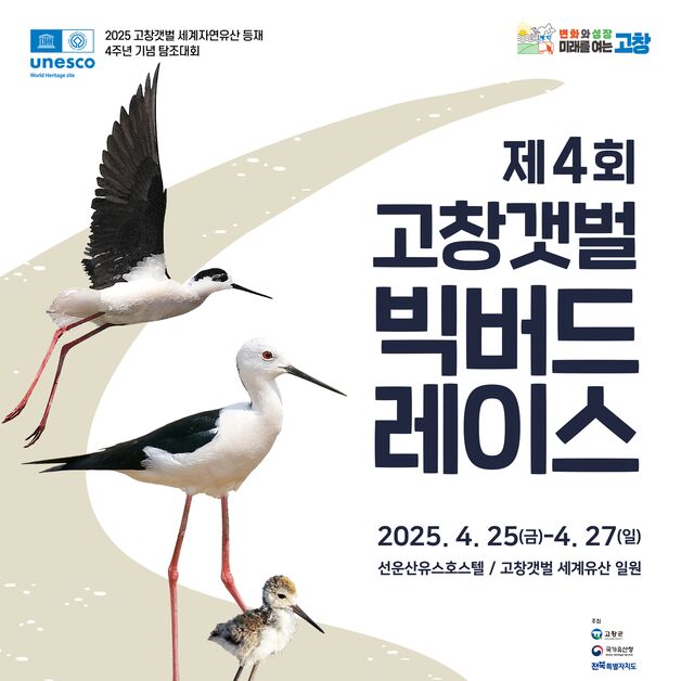 '희귀새를 찾아라'…고창갯벌 빅버드레이스, 4월 25일 개막