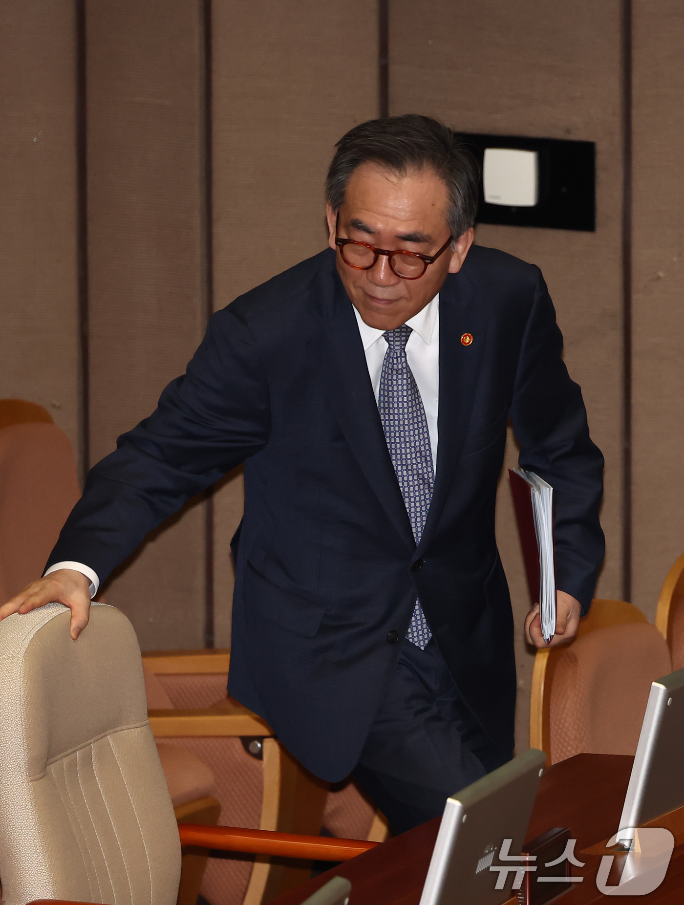 (서울=뉴스1) 김민지 기자 = 조태열 외교부 장관이 20일 오후 서울 여의도 국회에서 열린 제423회국회(임시회) 제2차 본회의에 참석하고 있다. 2025.3.20/뉴스1