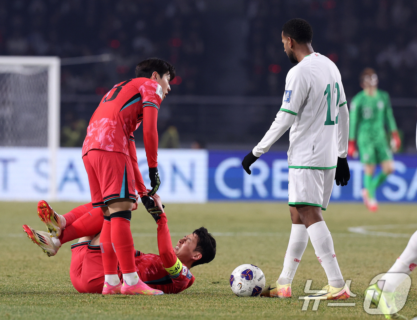 (고양=뉴스1) 이동해 기자 = 20일 오후 경기 고양시 고양종합운동장에서 열린 2026 국제축구연맹(FIFA) 북중미 월드컵 아시아 3차 예선 B조 7차전 대한민국과 오만의 경기 …