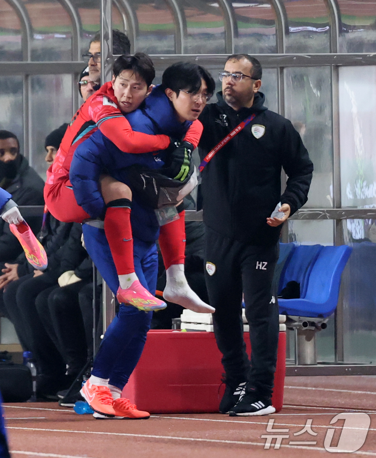 (고양=뉴스1) 이승배 기자 = 20일 오후 경기 고양시 고양종합운동장에서 열린 2026 국제축구연맹(FIFA) 북중미 월드컵 아시아 3차 예선 B조 7차전 대한민국과 오만의 경기 …