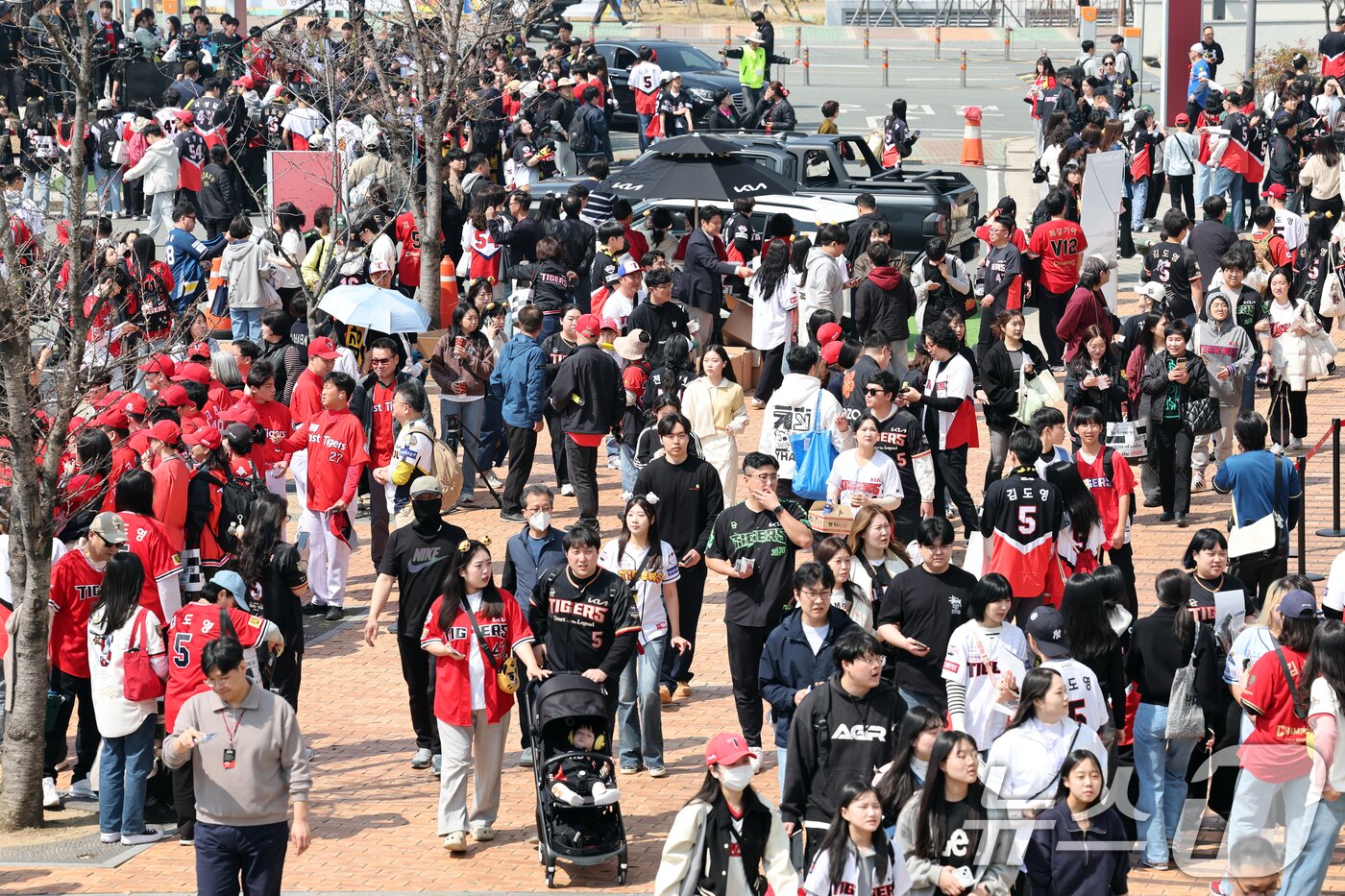 본문 이미지 - 2025 신한 쏠 뱅크 KBO 리그 개막일인 22일 광주 기아챔피언스필드가 야구팬들로 북적이고 있다. 2025.3.22/뉴스1 ⓒ News1 이승현 기자