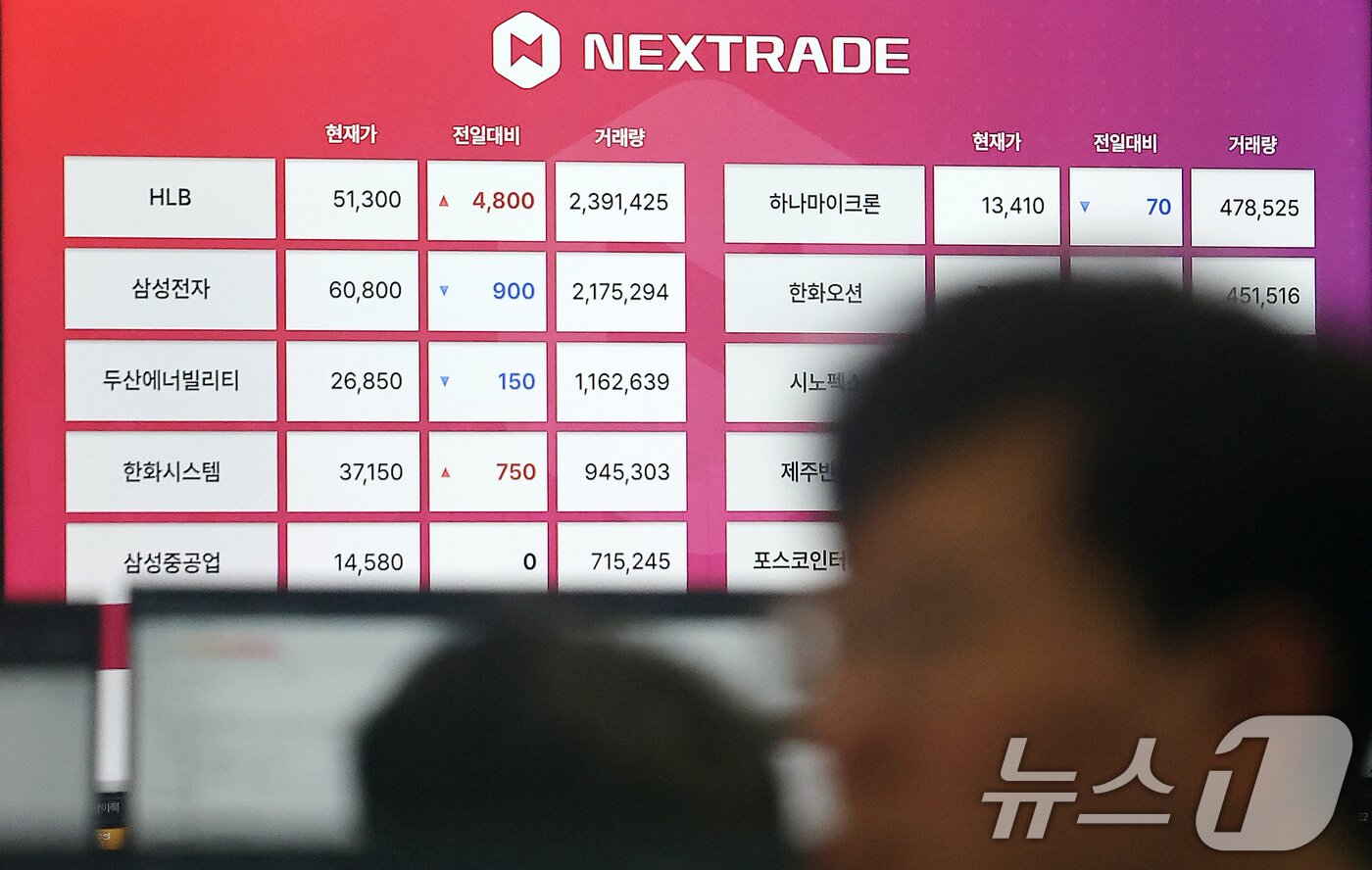 본문 이미지 - 서울 영등포구 여의도 넥스트레이드 사무실에서 직원들이 업무를 보고 있다. /뉴스1 ⓒ News1