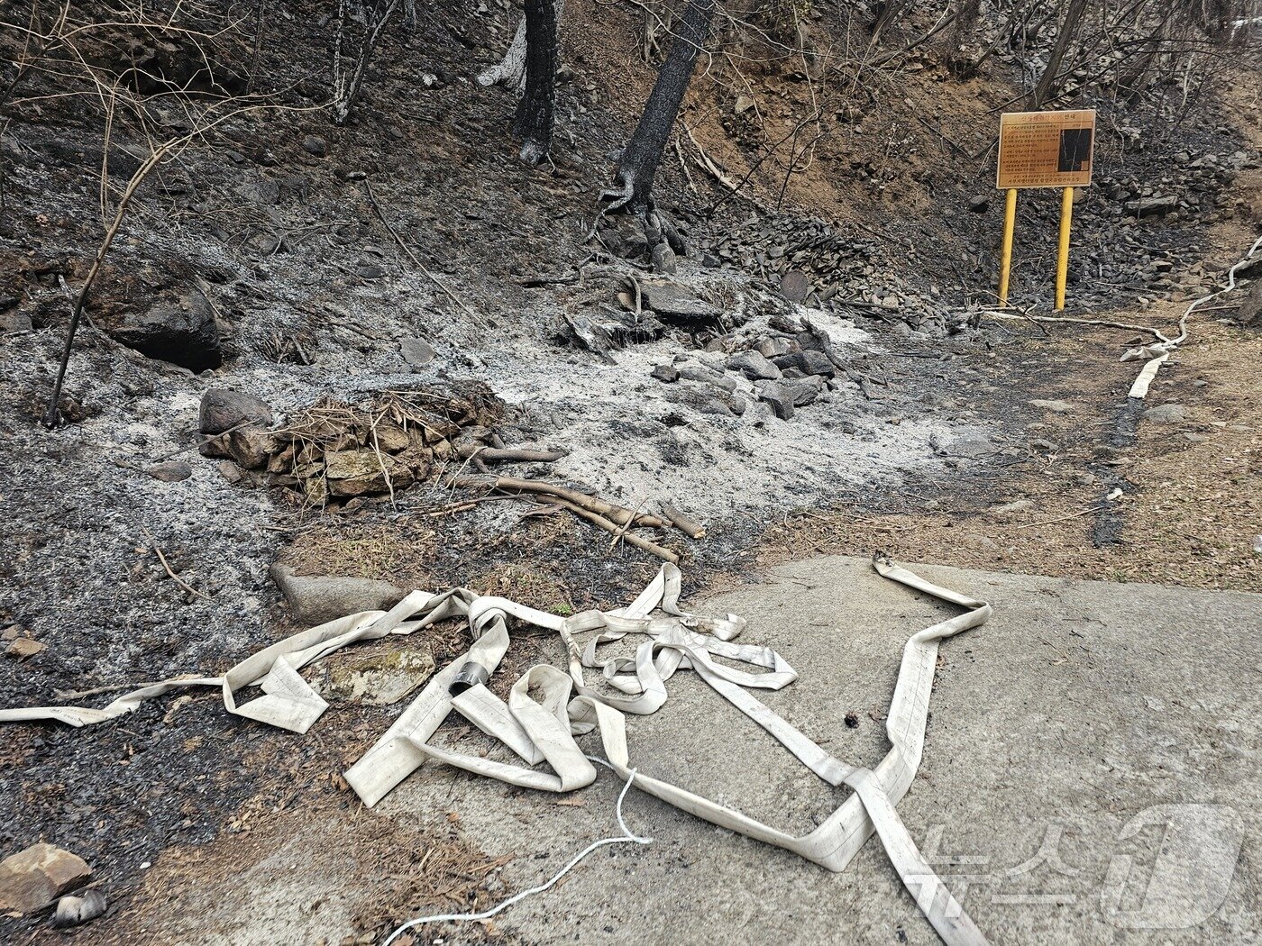 본문 이미지 - 산청군 시천면 성화사 건물들이 산불에 타 사라졌다. 2025.3.24/뉴스1 한송학기자