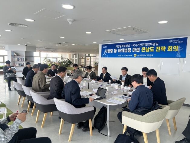 전남도, 해상풍력·전력망특별법 선제 대응 자문단 간담회