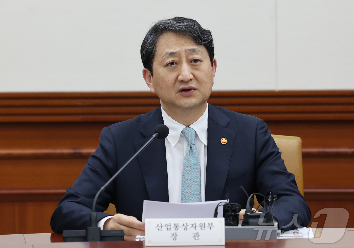 (서울=뉴스1) 임세영 기자 = 안덕근 산업통상자원부 장관이 25일 서울 종로구 정부서울청사에서 열린 제4차 공급망안정화위원회 회의에서 발언을 하고 있다. 2025.3.25/뉴스1 …