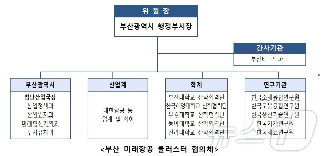 본문 이미지 - 부산 미래항공 클러스터 협의체 구성안&#40;부산시청 제공. 재판매 및 DB 금지&#41;