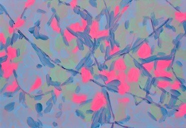 본문 이미지 - 황도유 Hwang Do You '서른세송이'(The Thirty-three Flower Blossoms) Acrylic on canvas, 24.2 x 34.8cm, 2024 (김리아갤러리 제공)