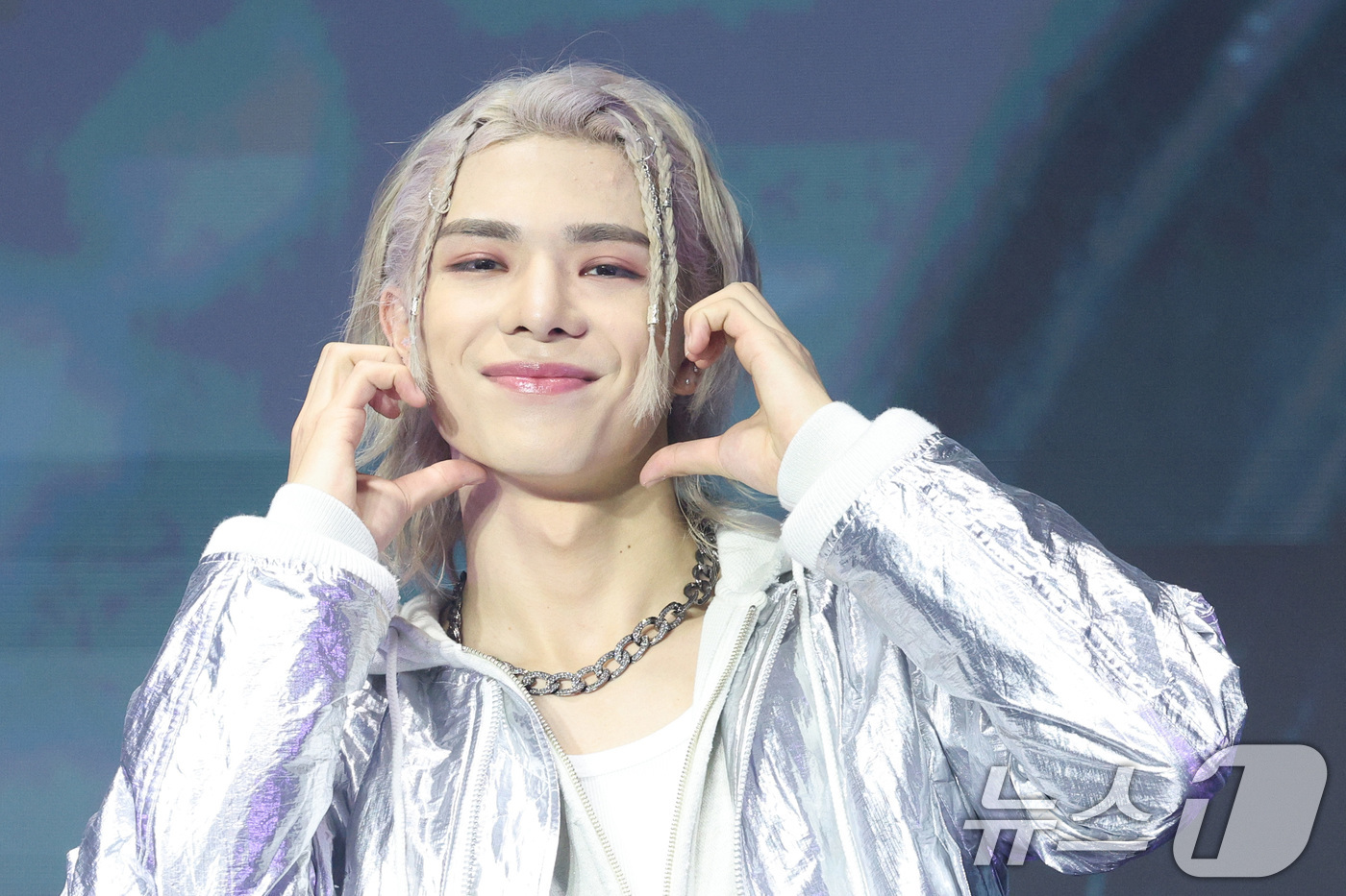 (서울=뉴스1) 신웅수 기자 = 8인조 보이 그룹 원 오어 에이트(ONE OR EIGHT) 멤버 소우마(SOUMA)가 26일 오후 서울 강남구 일지아트홀에서 열린 2번째 디지털 싱 …