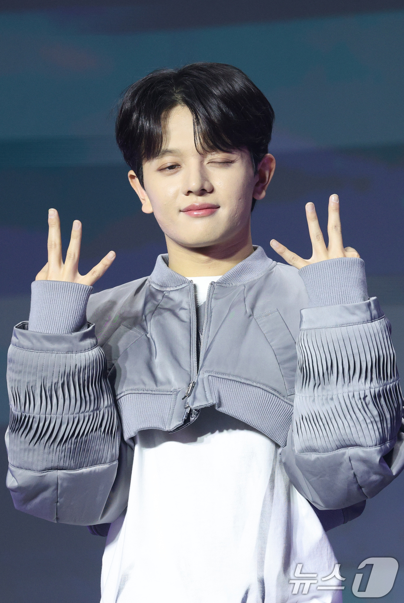 (서울=뉴스1) 신웅수 기자 = 8인조 보이 그룹 원 오어 에이트(ONE OR EIGHT) 멤버 네오(NEO)가 26일 오후 서울 강남구 일지아트홀에서 열린 2번째 디지털 싱글 발 …