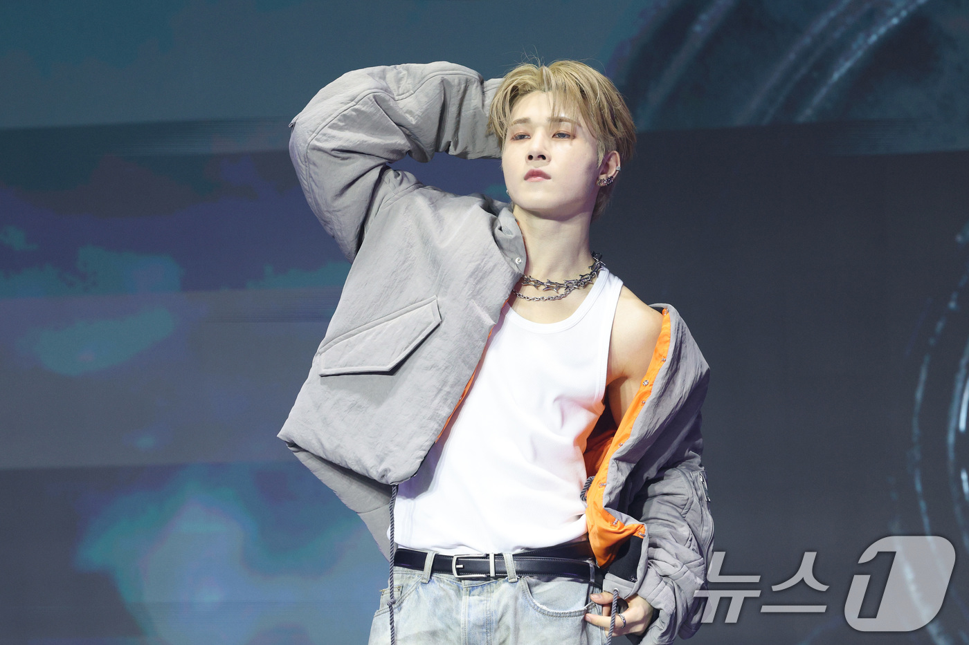 (서울=뉴스1) 신웅수 기자 = 8인조 보이 그룹 원 오어 에이트(ONE OR EIGHT) 멤버 료타(RYOTA)가 26일 오후 서울 강남구 일지아트홀에서 열린 2번째 디지털 싱글 …