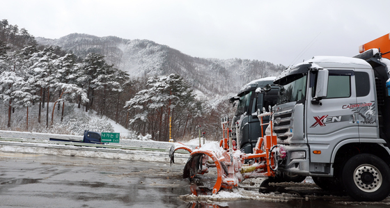 삼척 16.5㎝·봉화 10.3㎝ 강풍 동반 강한 눈…최대 10㎝ 더(종합)
