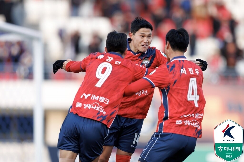 본문 이미지 - 김천 상무의 이동경(한국프로축구연맹 제공)