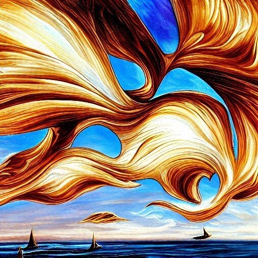 본문 이미지 - On My Cloud 2024, Two-layer Digigraphie&reg; print on cotton texture paper, Framed: 127 x 127 cm, Unframed: 115 x 115 cm, signed with GAN model loss function in ink (선화랑 제공)