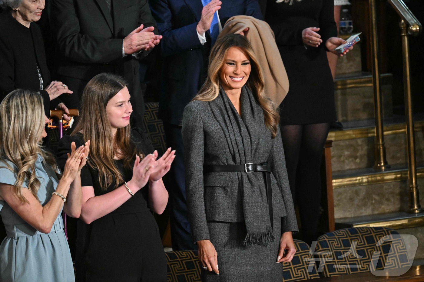 [포토] 트럼프 상·하원 합동회의 연설 도착하는 멜라니아 - 뉴스1