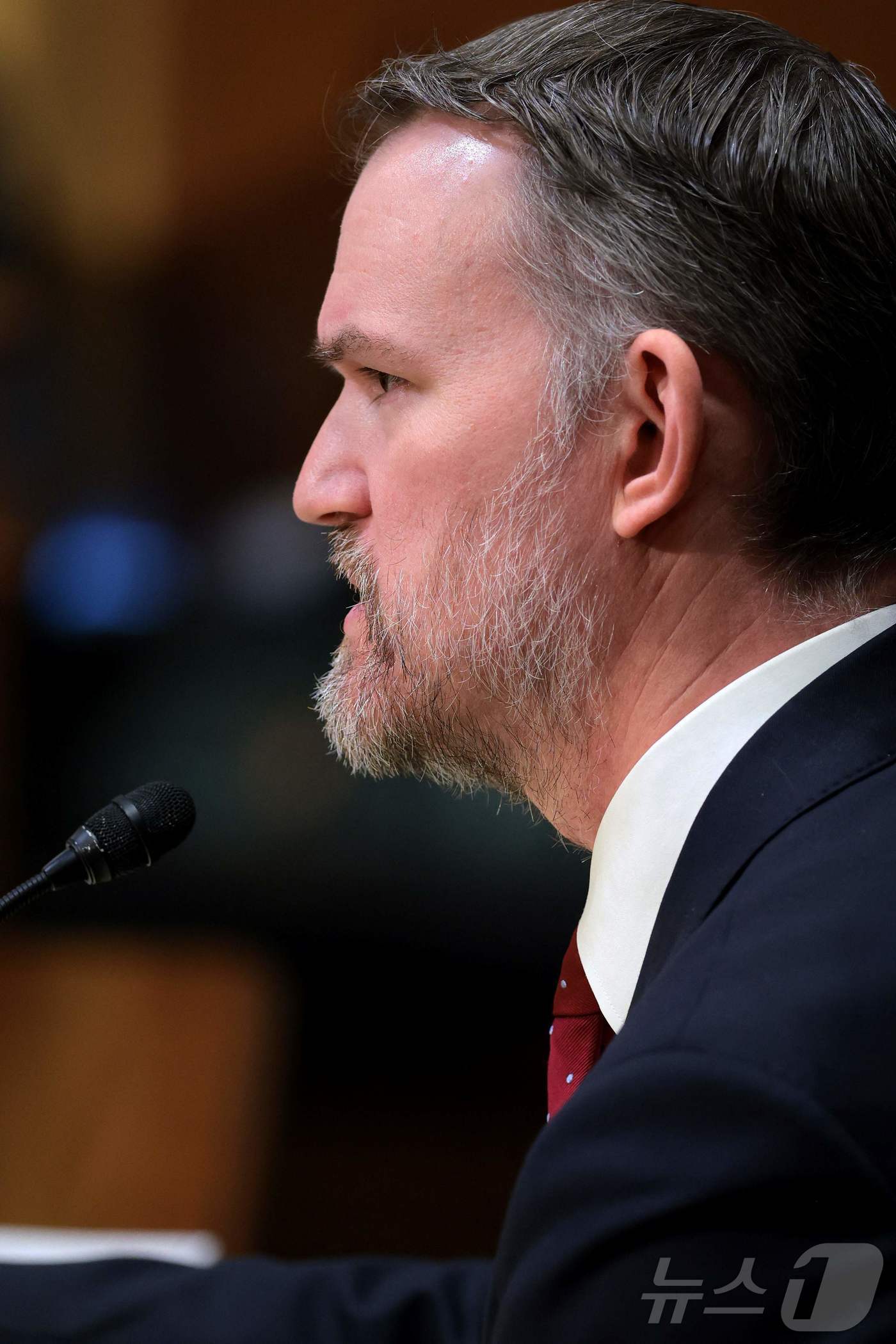 (워싱턴 AFP=뉴스1) 우동명 기자 = 제이미슨 그리어 미국 USTR 대표가 9일(현지시간) 워싱턴 의사당 하원 세입위원회에 출석해 “중국은 수년 동안 보복을 선택했고, 불확실성 …