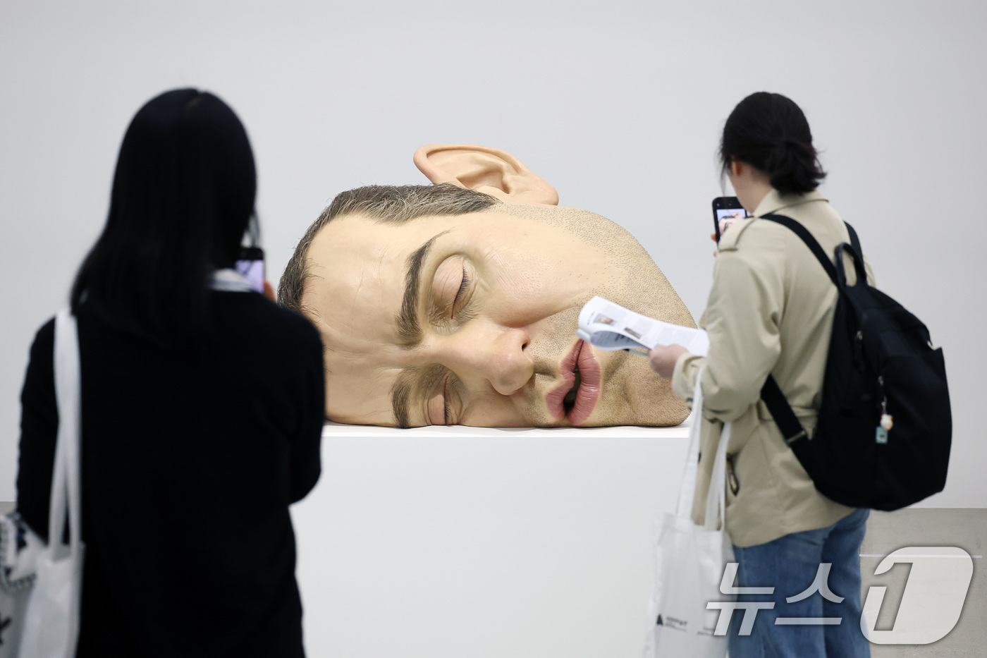 (서울=뉴스1) 임세영 기자 = 10일 서울 종로구 삼청로 국립현대미술관 서울에서 열린 현대 조각의 세계적 거장 '론 뮤익' 개인전 언론공개회에 작품들이 전시되어 있다.국립현대미술 …