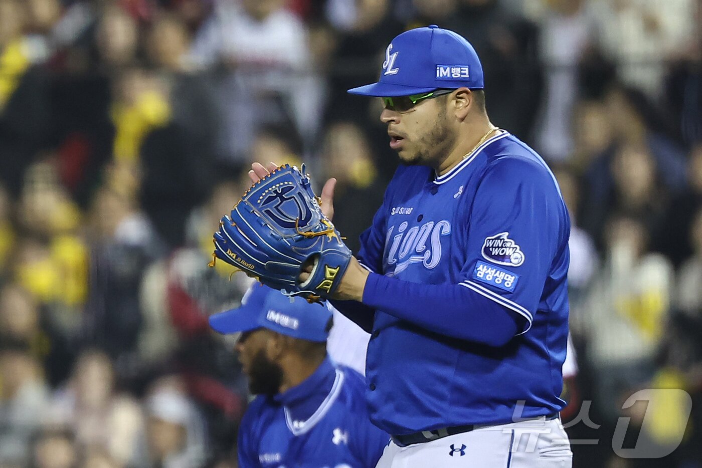 본문 이미지 - 삼성 라이온즈 투수 아리엘 후라도. 2025.4.15/뉴스1 ⓒ News1 김도우 기자