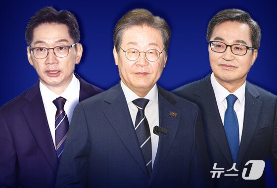 본문 이미지 - 더불어민주당 대선 경선에 나선 김경수, 이재명, 김동연 후보. (왼쪽부터) ⓒ News1 김초희 디자이너