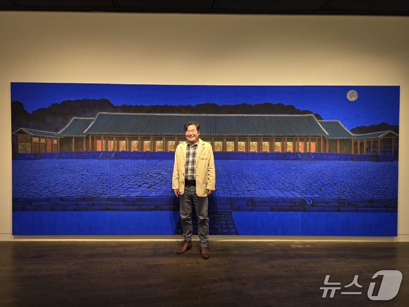 본문 이미지 - 조풍류 작가 &#39;풍류, 서울을 보다&#39; 전시 전경. &#39;종묘&#39;&#40;2020&#41;. ⓒ 뉴스1 김정한 기자