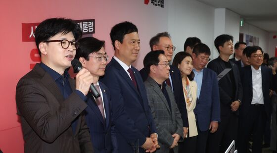 기자회견하는 한동훈 후보