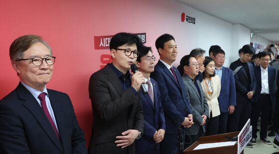 기자회견하는 한동훈 후보
