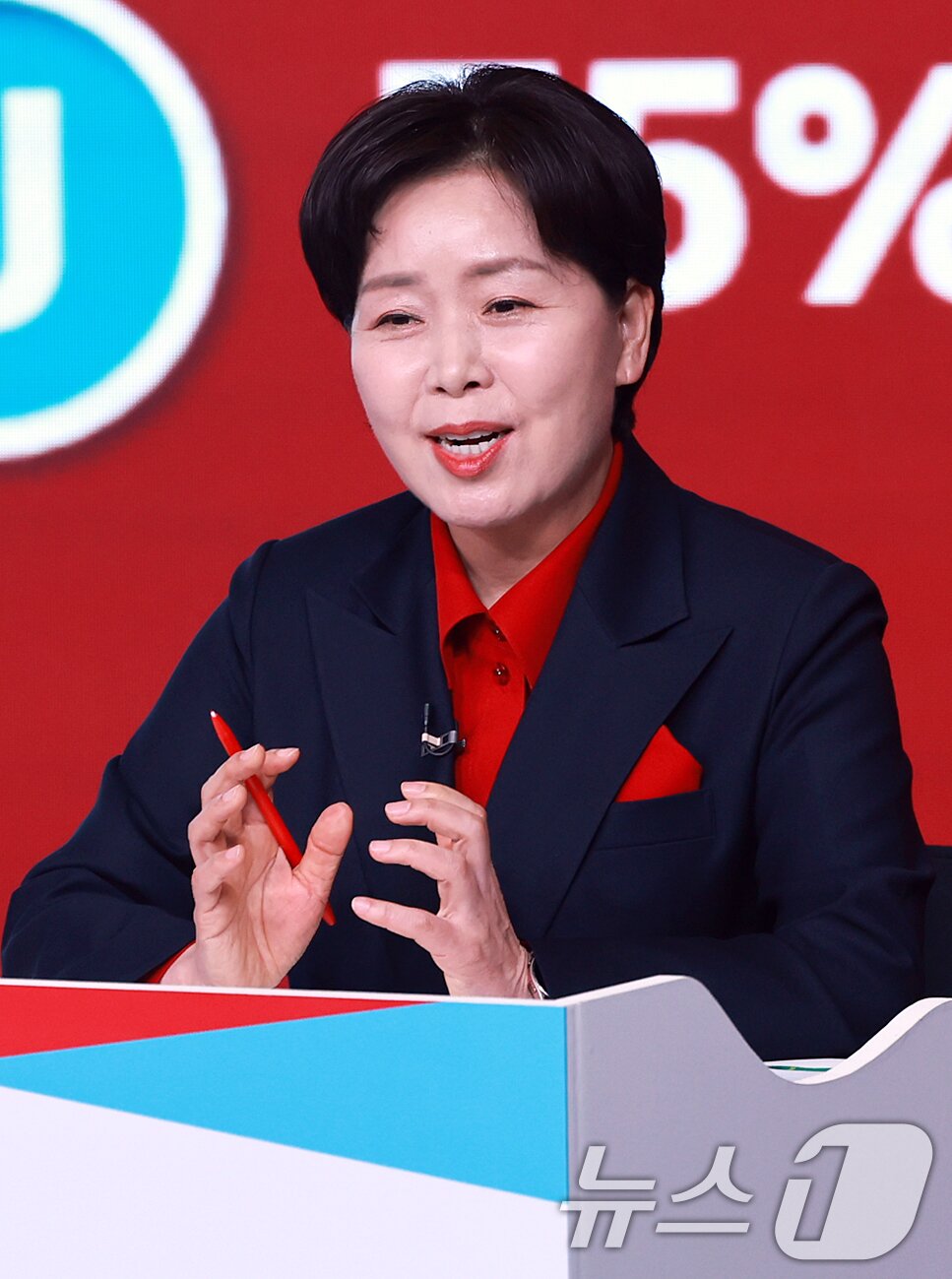 본문 이미지 - 양향자 국민의힘 대선 경선 후보가 19일 오후 서울 강서구 ASSA아트홀에서 열린 국민의힘 &#39;제21대 대통령후보자 1차 경선 조별 ‘토론회에서 발언하고 있다. 2025.4.19/뉴스1 ⓒ News1 김진환 기자