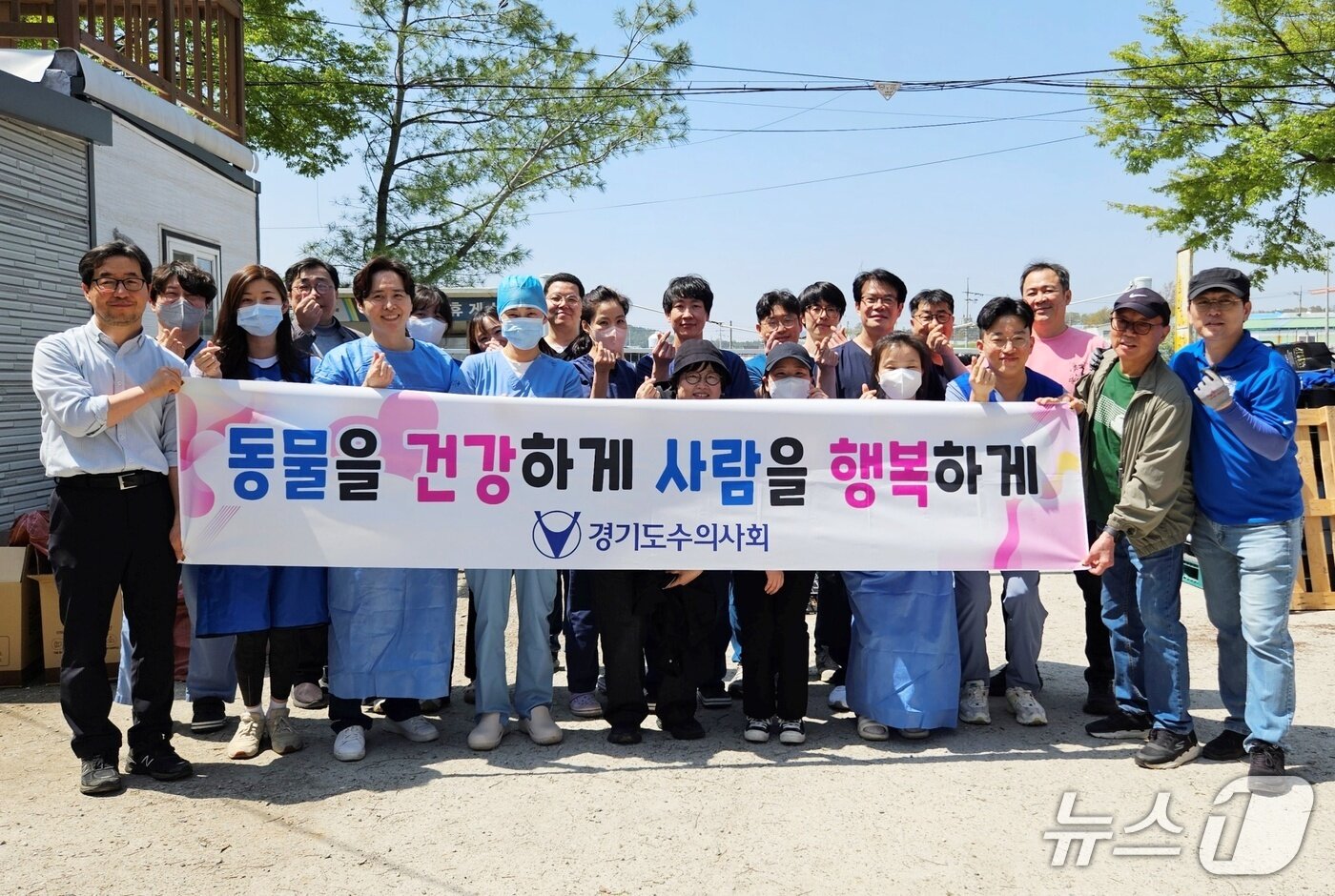 본문 이미지 - 경기도수의사회는 20일 동물보호소에서 의료봉사를 진행했다. ⓒ 뉴스1 최서윤 기자