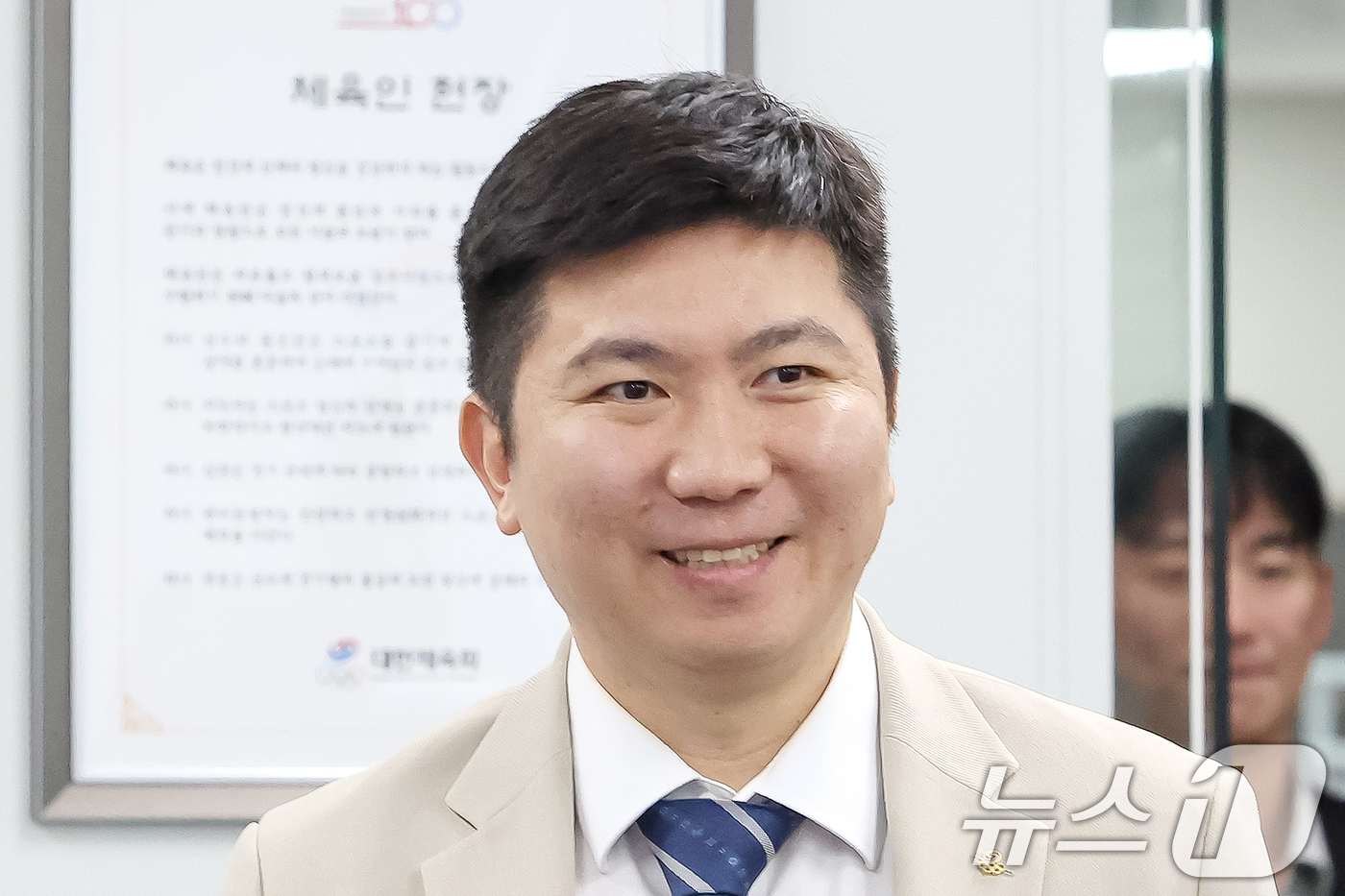 (서울=뉴스1) 민경석 기자 = 유승민 대한체육회 회장이 22일 오후 서울 송파구 올림픽회관에서 열린 '제2차 대한체육회 이사회'에 참석하고 있다. 2025.4.22/뉴스1
