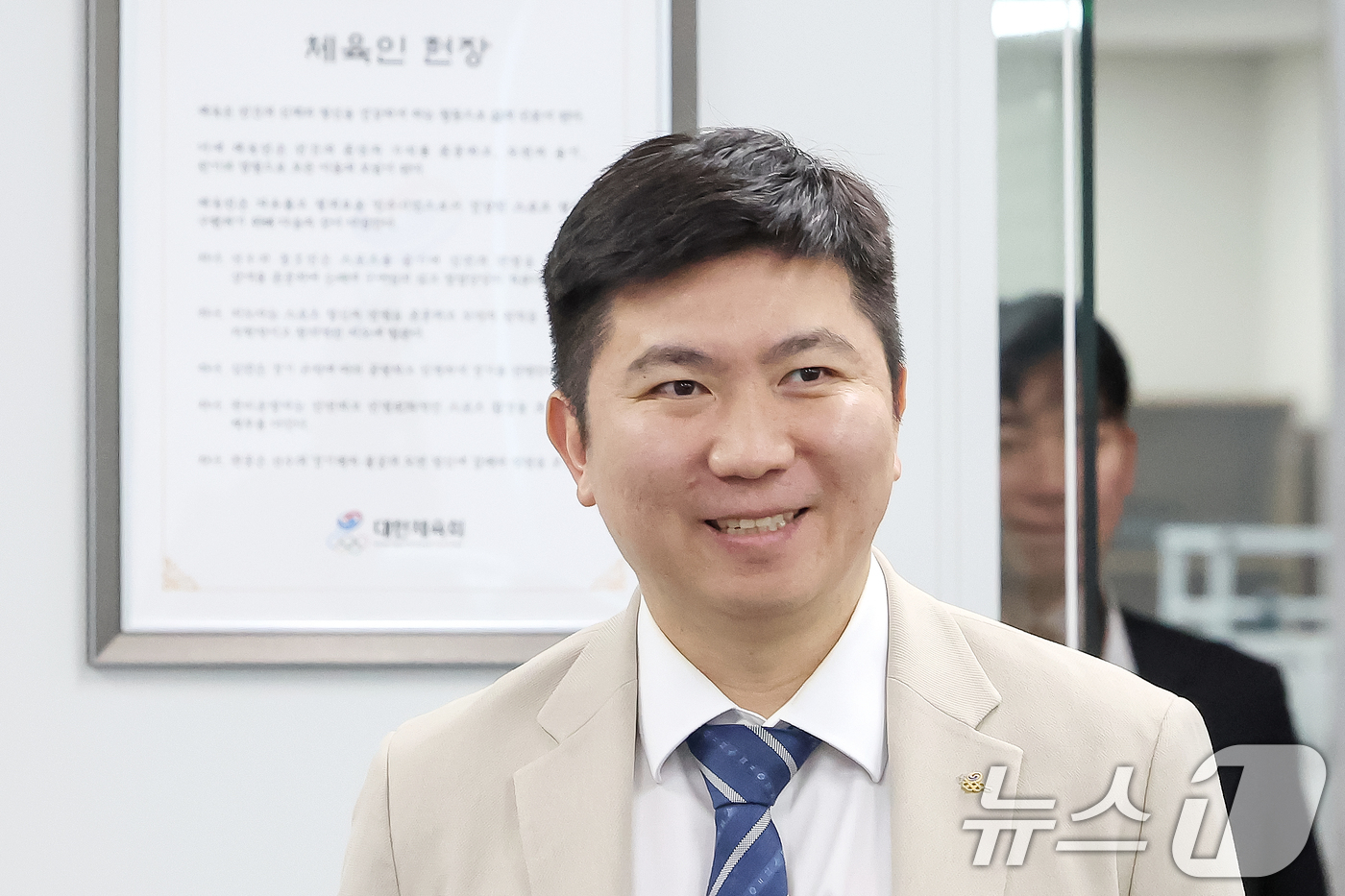 (서울=뉴스1) 민경석 기자 = 유승민 대한체육회 회장이 22일 오후 서울 송파구 올림픽회관에서 열린 '제2차 대한체육회 이사회'에 참석하고 있다. 2025.4.22/뉴스1