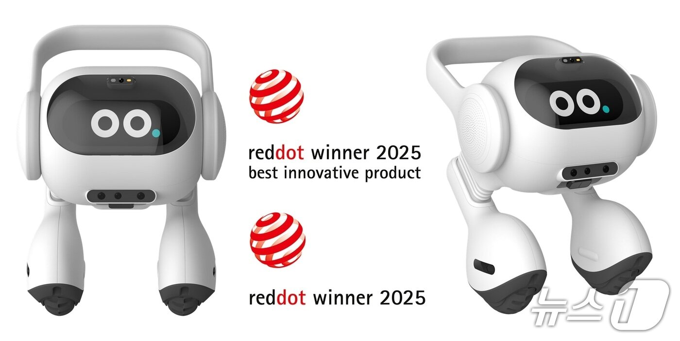 본문 이미지 - LG전자의 이동형 홈 허브가 &#39;레드닷 디자인 어워드 2025&#39;에서 최고혁신상&#40;Best Innovative Product&#41;과 본상&#40;Winner&#41;을 함께 수상해 2관왕에 올랐다. &#40;사진제공 = LG전자&#41; 