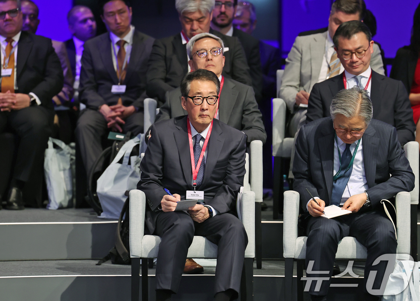 (서울=뉴스1) 장수영 기자 = 빅터 차 전략국제문제연구소(CSIS) 한국 석좌가 23일 오전 서울 용산구 그랜드하얏트 호텔에서 열린 '아산 플래넘 2025'에서 커트 캠벨(Kur …