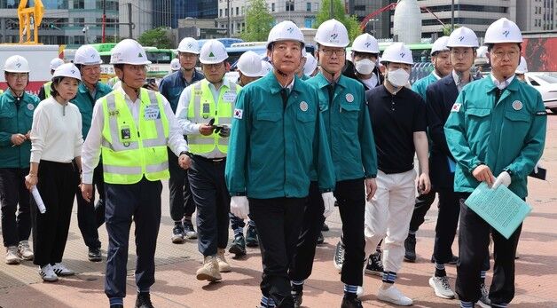 오세훈 서울시장, 영동대로 공사현장 시찰