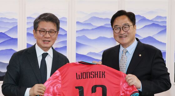 우원식 국회의장, 정몽규 대한축구협회장 접견