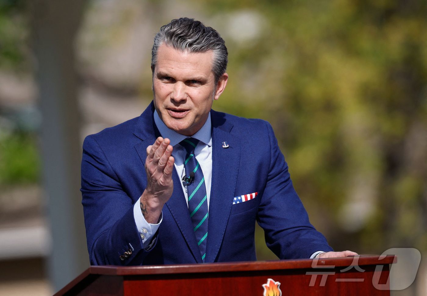 본문 이미지 - 피트 헤그세스 미국 국방장관 &lt;자료사진&gt; 2025.04.24 ⓒ AFP=뉴스1 ⓒ News1 우동명 기자