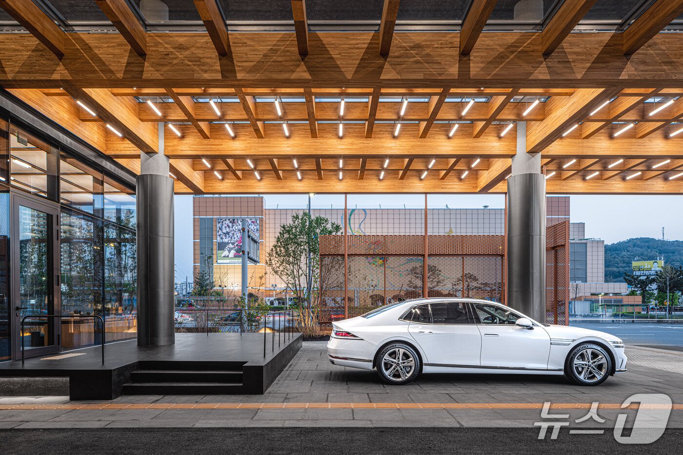 본문 이미지 -  '제네시스 청주' 시승 라운지.(제네시스 제공)