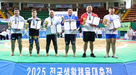 전국생활체육대축전 남자부 각 체급 1위 선수들