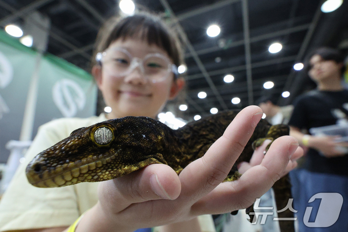 (서울=뉴스1) 신웅수 기자 = 27일 서울 서초구 aT센터에서 열린 파충류 박람회 'K렙타일페어'에서 관람객들이 이색 애완동물을 만져보고 있다. 2025.4.27/뉴스1