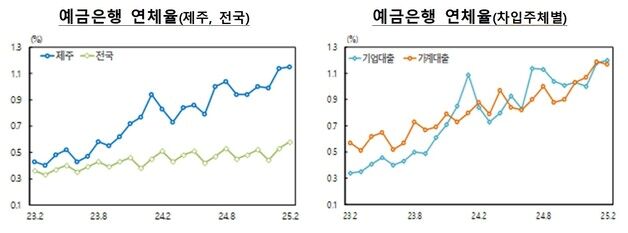 제주 은행 대출 연체율 '1.15%'…한 달 만에 '역대 최고치' 경신