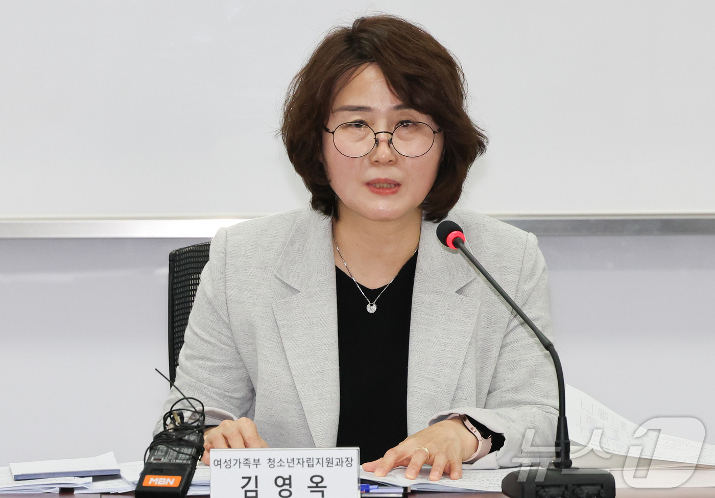 (서울=뉴스1) 허경 기자 = 김영옥 여성가족부 청소년자립지원과장이 29일 서울 종로구 정부서울청사에서 위기청소년 지원기관 이용자 생활실태조사 주요결과을 발표하고 있다. 2025. …