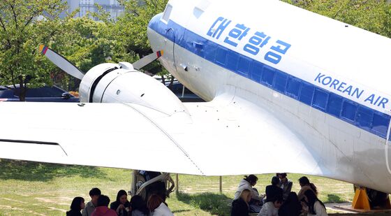 비행기 아래에서 즐기는 봄