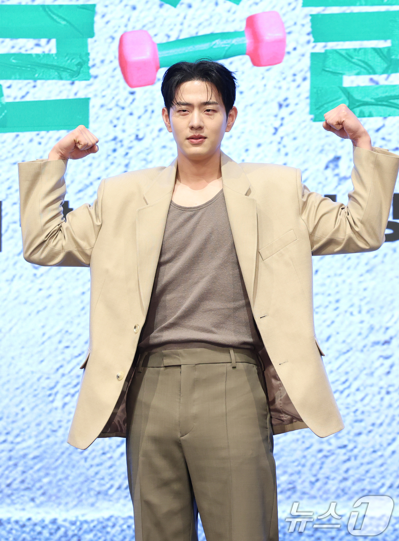 (서울=뉴스1) 권현진 기자 = 배우 이승우가 29일 오후 서울 구로구 신도림 디큐브시티 더 세인트에서 열린 KBS 2TV 새 수목드라마 '24시 헬스클럽' 제작발표회에 참석해 포 …