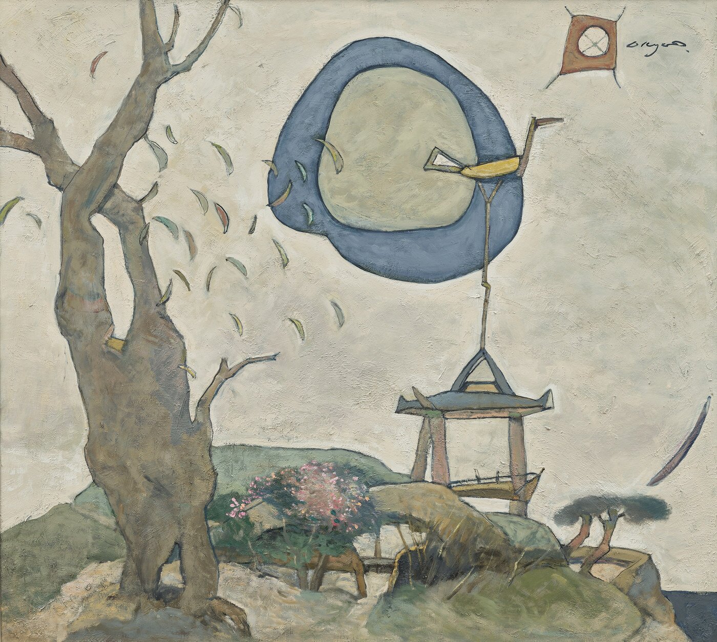 본문 이미지 - 권옥연, 살구꽃 필 무렵, 1991, 캔버스에 유채, 88&times;98.5cm, 국립현대미술관 이건희컬렉션 (국립현대미술관 제공)