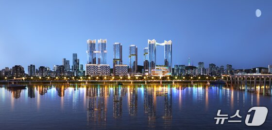 본문 이미지 - 용산정비창 전면1구역 예상 조감도&#40;포스코이앤씨 제공&#41;