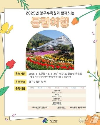 본문 이미지 - 2025 양구수목원 튤립여행 관련 포스터./뉴스1